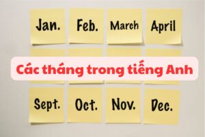 các tháng trong tiếng anh