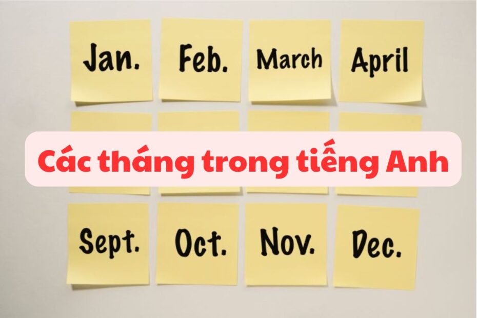 các tháng trong tiếng anh
